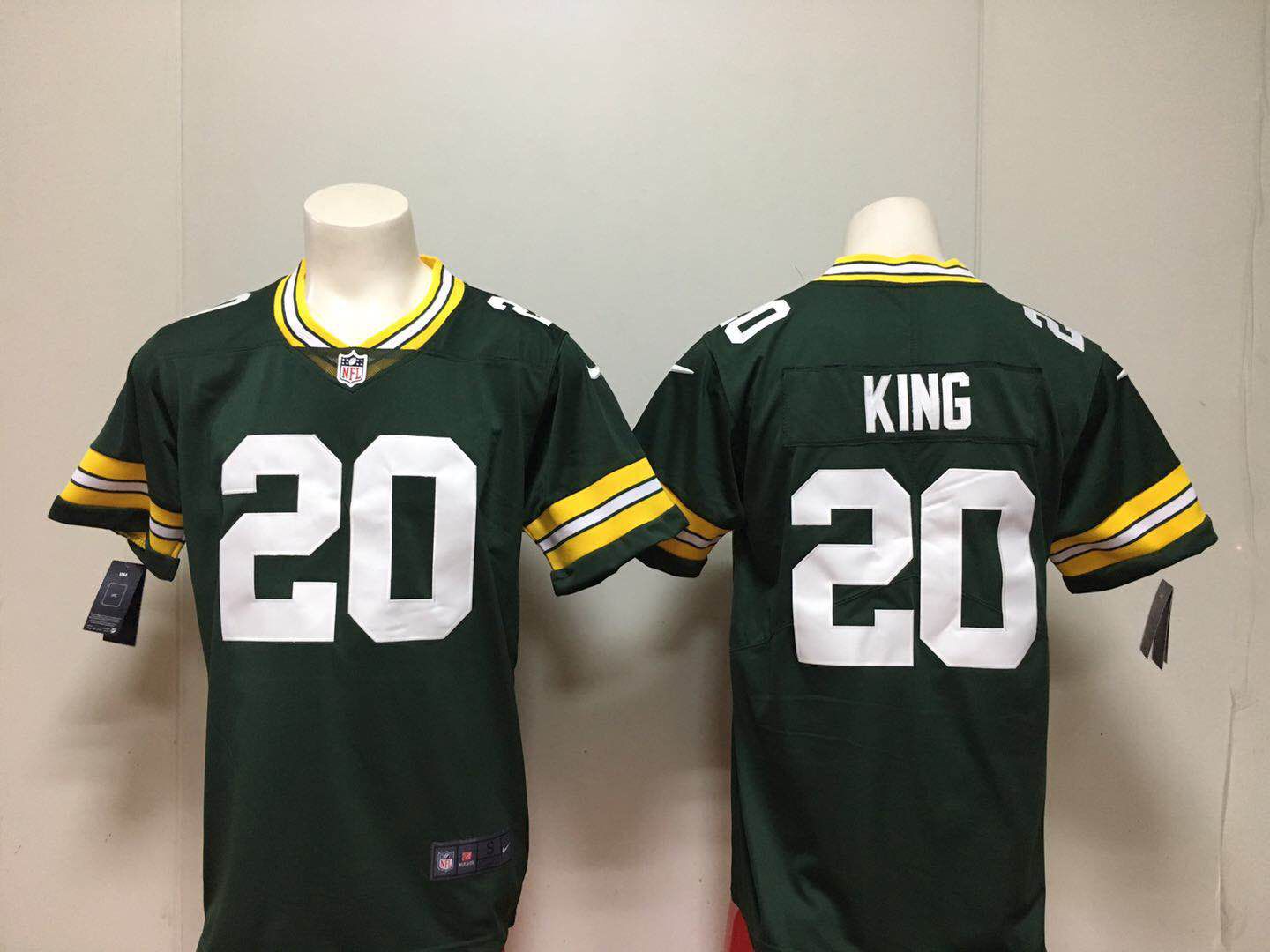 Men Green Bay Packers #20 King Green Nike Vapor Untouchable Limited Playe NFL Jerseys